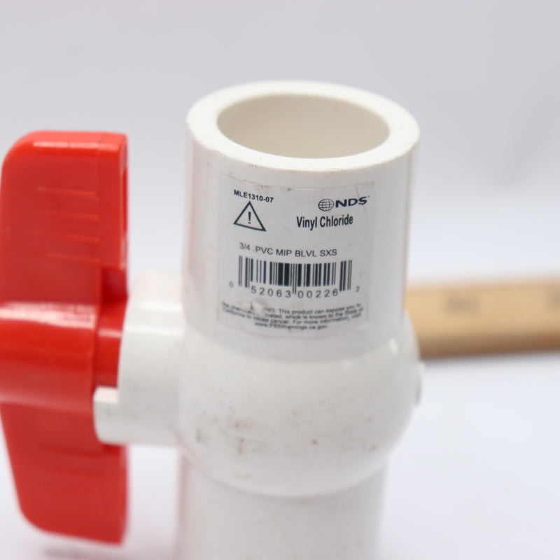 NDS Ball Valve Schedule 40 PVC 3/4" Slip x Slip MLE1310-07