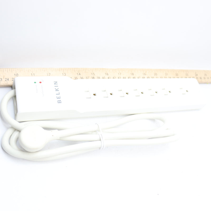 Belkin 7 Outlet Office Surge Protector White 2" x 4.8" x 14.8" BE107200-06