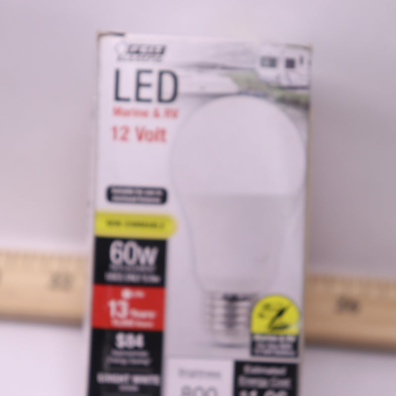 Feit LED Bulb Bright A19 E26 Bright White 60W Equivalence OM60/930CA/LED-12BX