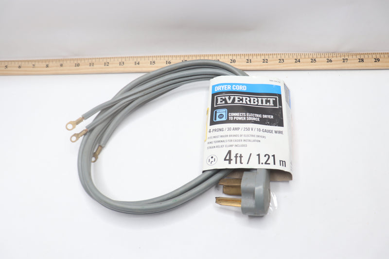 Everbilt Dryer Cord 4-Prong 30A 4' 98280