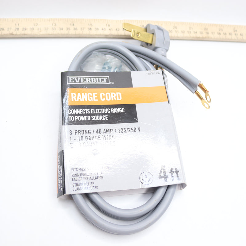 Everbilt Range Cord 3-Prong 40A 4' 1007 952 930