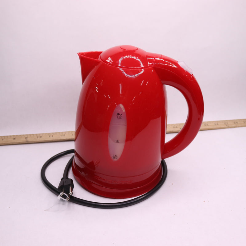 Ovente Electric Kettle Hot Water Heater Red 1.7 Liter KP72R