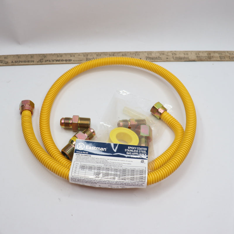 Everbilt Gas Dryer Connector Kit Yellow 1/2" X 48" 98256