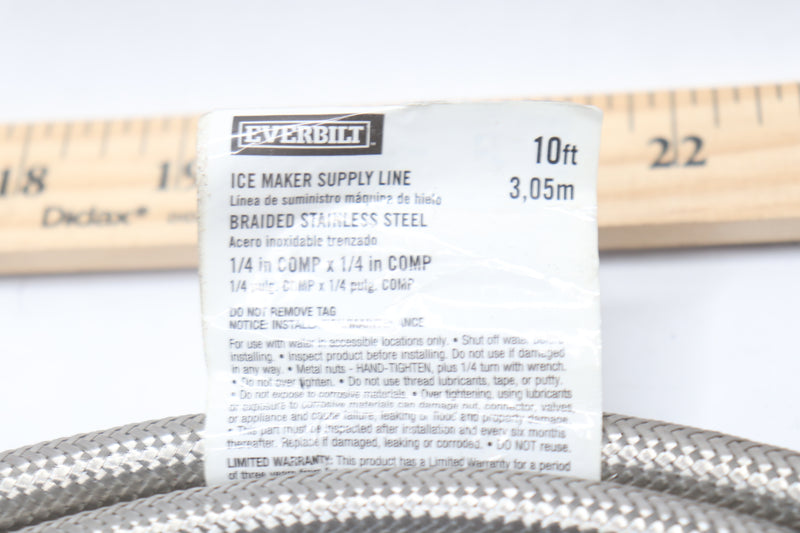 Everbilt Ice Maker Connector Stainless Steel 1/4" x 1/4" x 120"