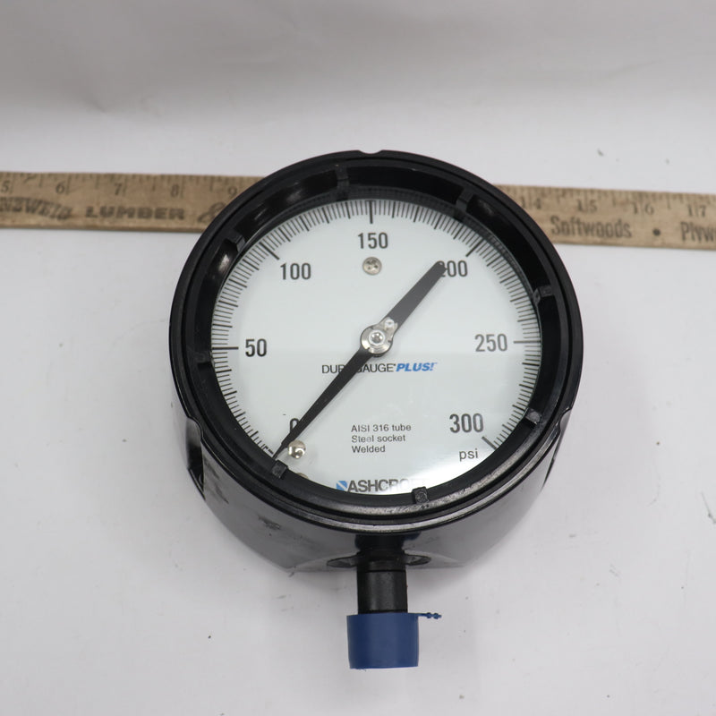 Ashcroft Pressure Gauge ASME Style Aluminum Case 0-300PSI 6" 8402