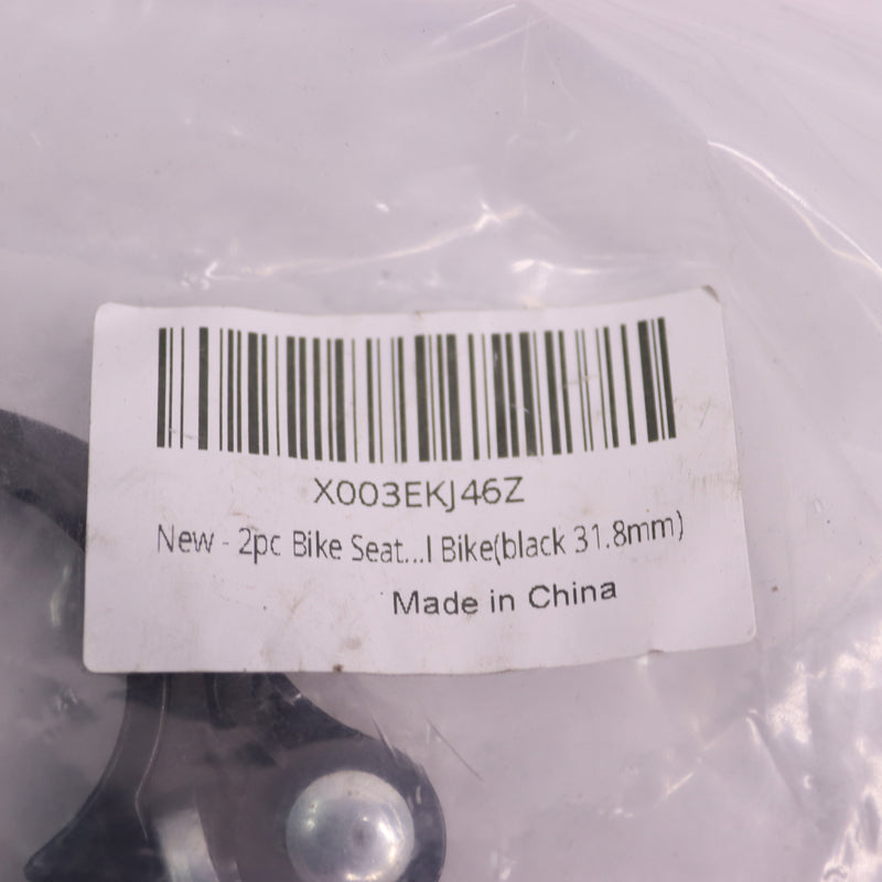 (2-Pk) Bike Seatpost Clamp Aluminum Black 31mm