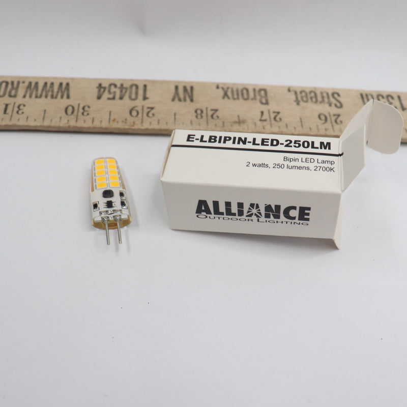 (10-Pk) Alliance Bi Pin LED Light Bulb 250 Lumens 3W 2700K E-LBIPIN-LED-250LM