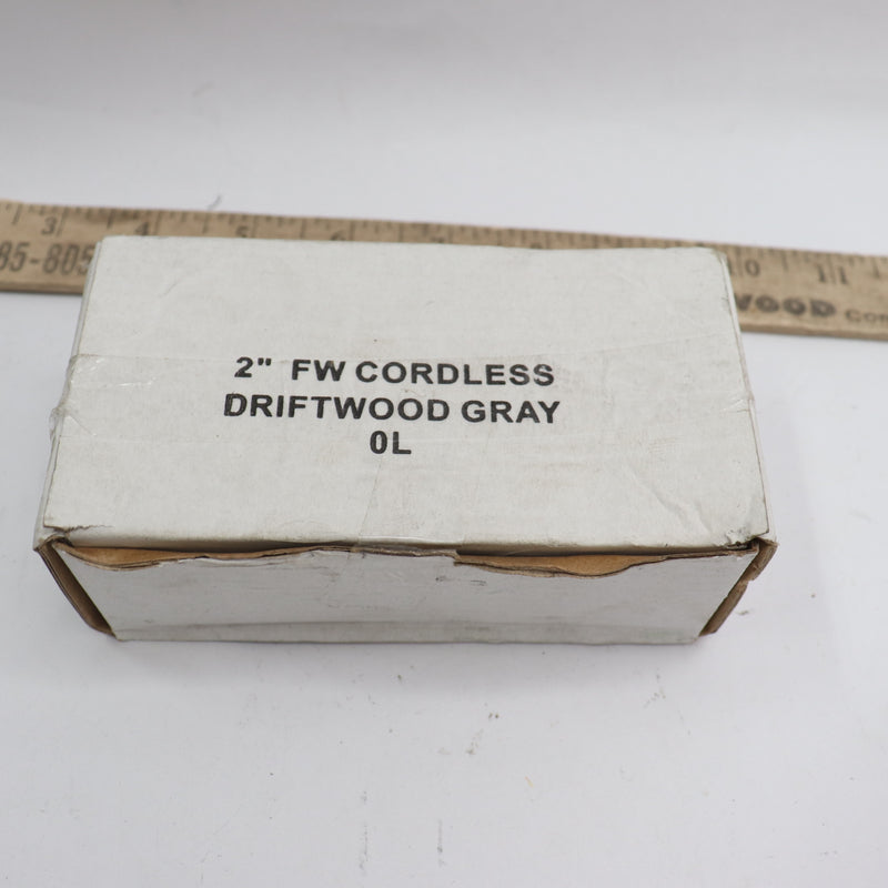 Cordless Bamboo Roman Shade Driftwood 2"-Driftwood Gray No Blind Hardware Only