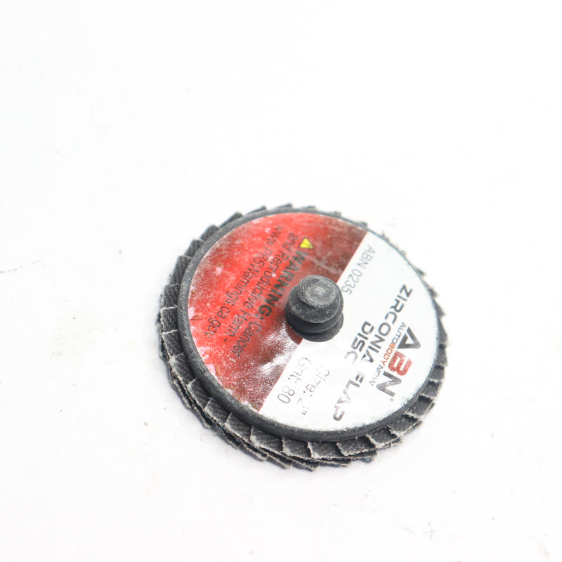 (10-Pk) ABN Flat Flap Disc Sanding Pads 80 Grit Zirconia Alumina 2" 0235