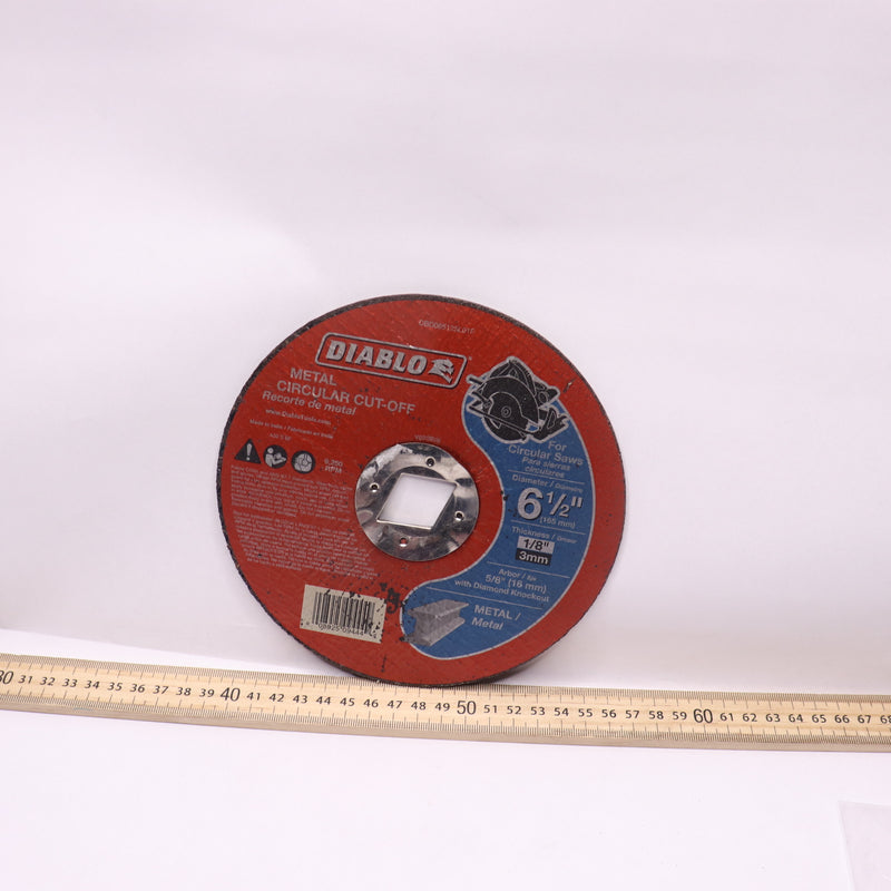Diablo Circular Cut-Off Disc Metal 6-1/2" Dbd065125L01F