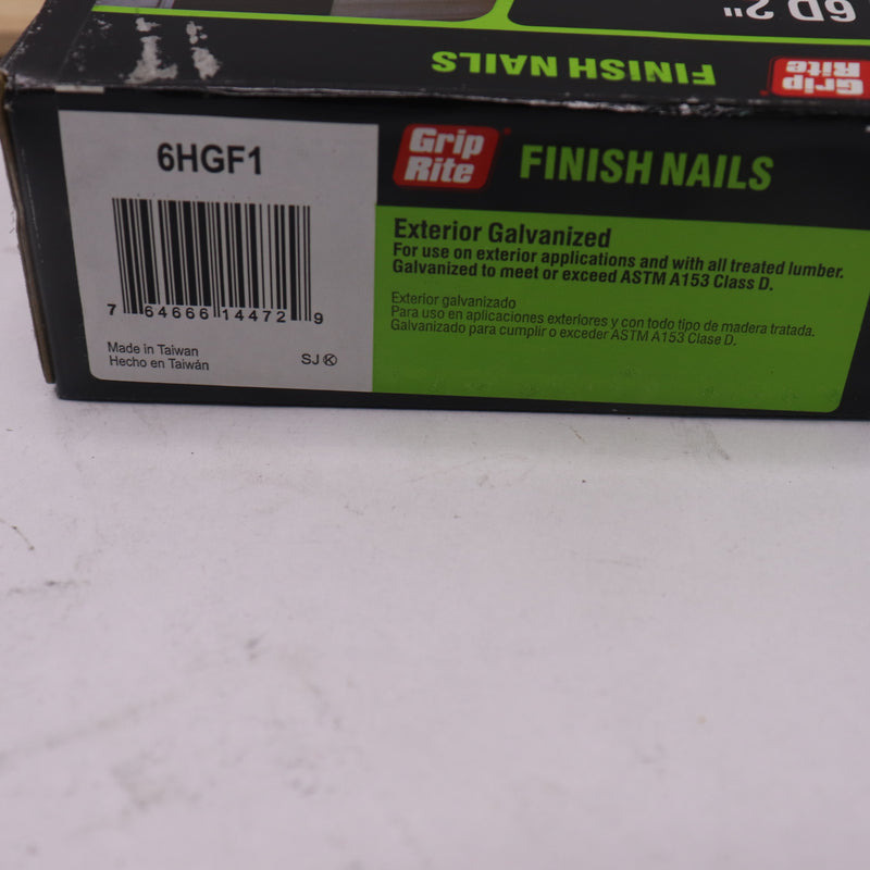 Grip Rite Finishing Nails Brad Head Hot-Dipped Galvanized Steel 1Lb 2" 6HGF1