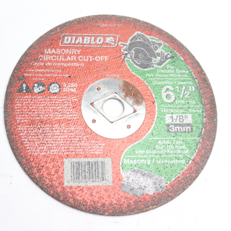 Diablo Masonry Circular Cut Off Disc 6-1/2" DBD065125L01C