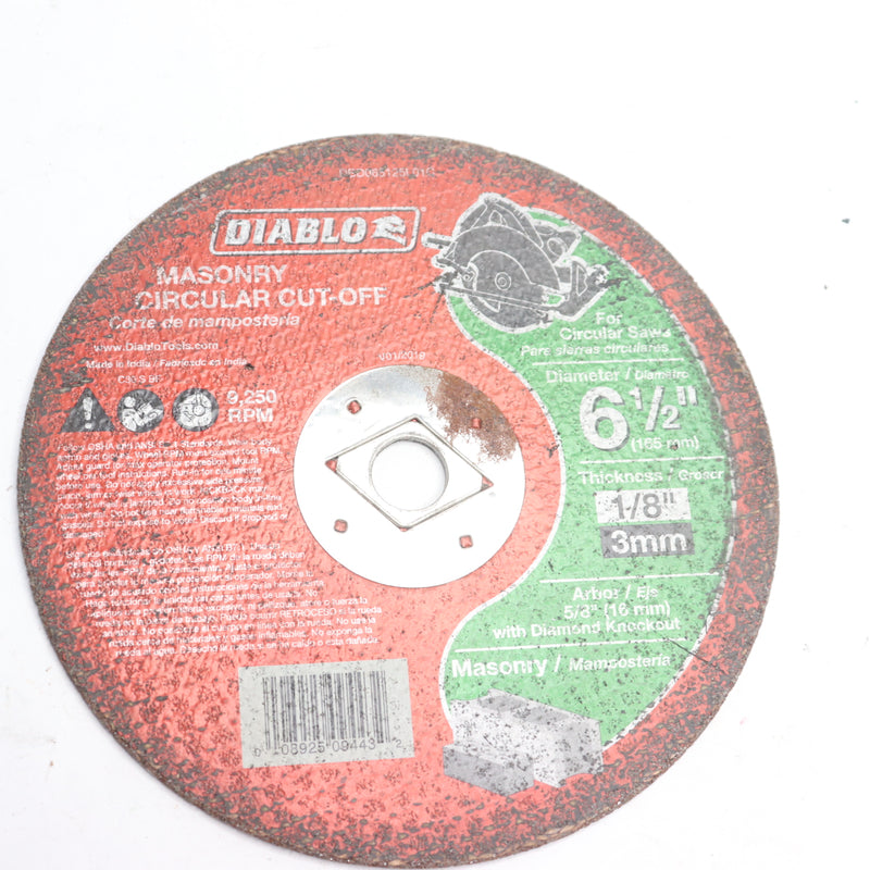 Diablo Masonry Circular Cut Off Disc 6-1/2" DBD065125L01C
