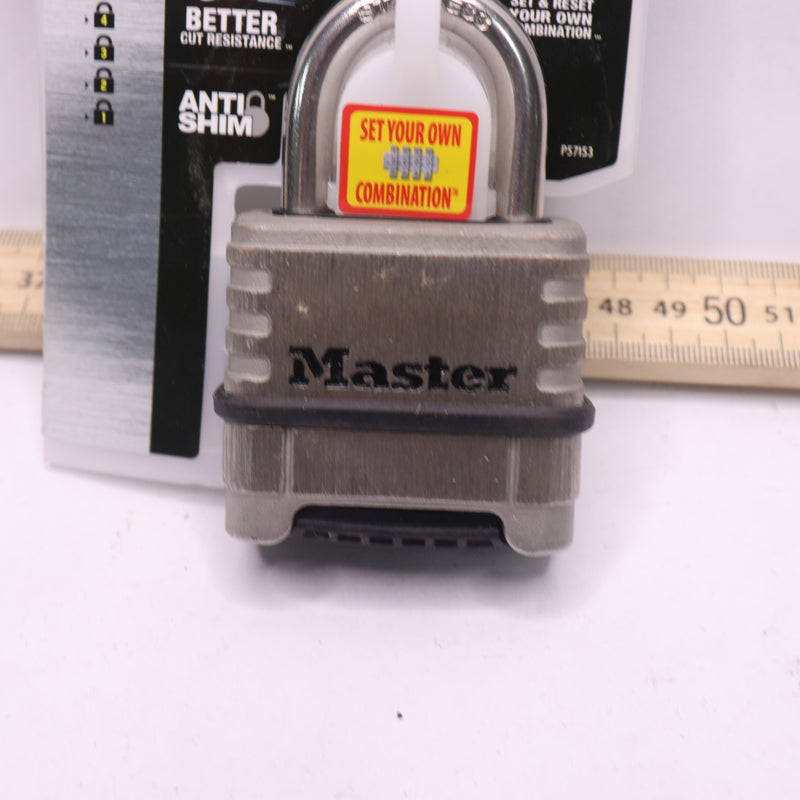 Master Lock Combination Padlock Stainless Steel 4-Dial 2.25" W 174SSD