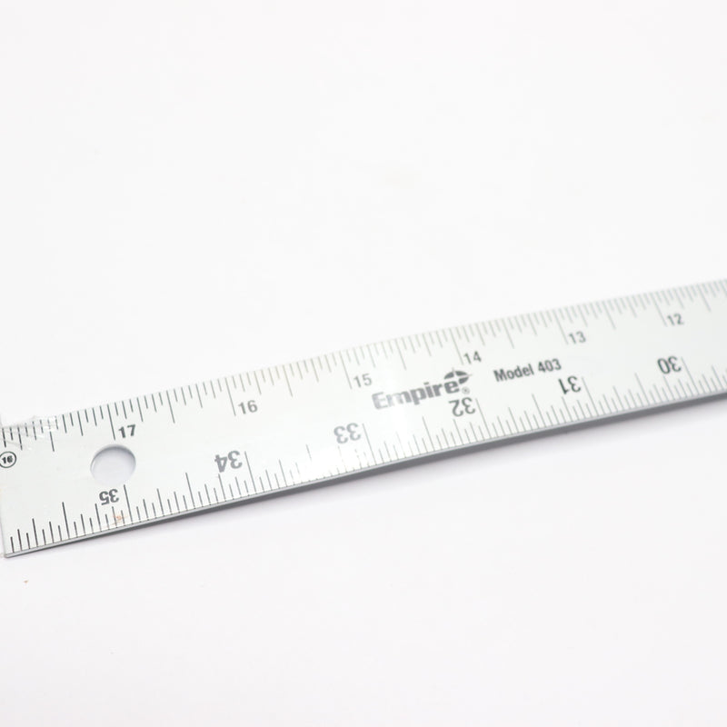 Empire Straight Edge Ruler Aluminum 36" x 1-1/8" 403 - Bend At One End