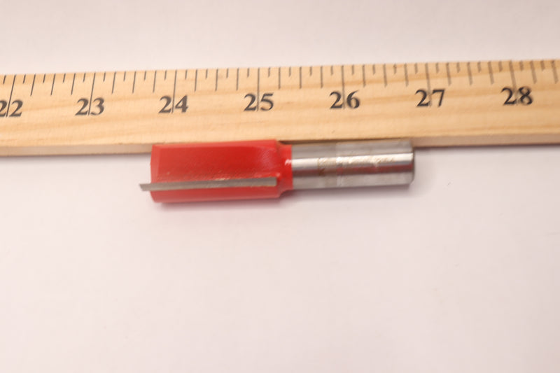 Double Flute Straight Bit Red 3/4" Dia x 1/2" Shank x 1-1/2" Carbide Height