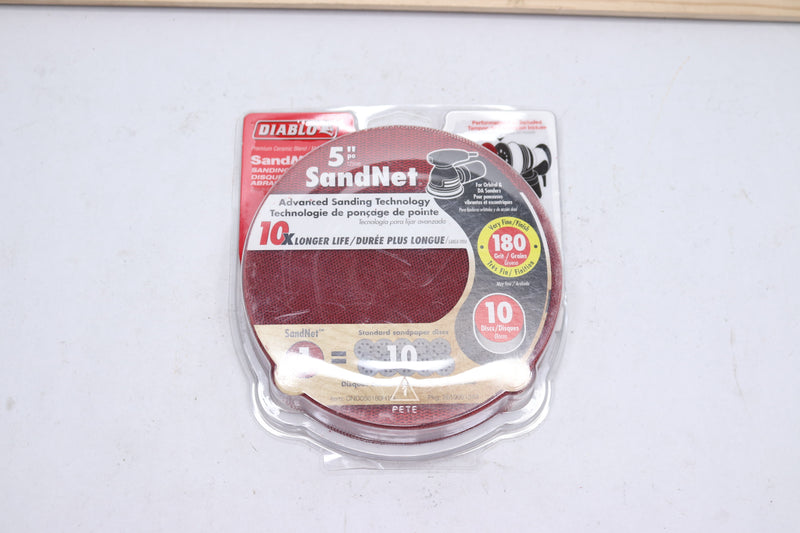 (10-Pk) Diablo SandNet Sanding Discs 182 Grit 5" DND050180H10I