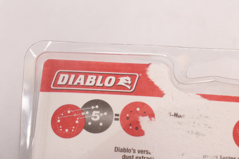 (11-Pk) Diablo Universal Hole Random Orbital Sanding Disc 80-Grit 5"