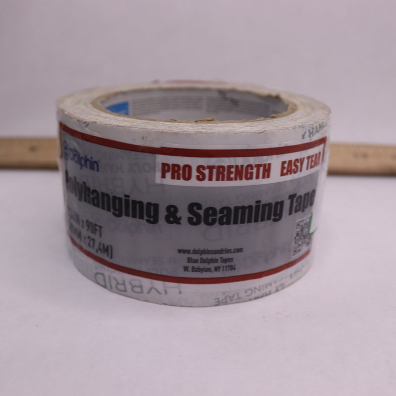 Blue Dolphin Tape Polyhanging & Seaming White 90' x 2.36"