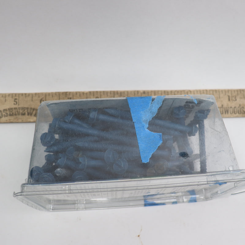 (75-Pk) ITW Hex Washer Head Concrete Anchors Blue 3/16" x 4-1/2" 24330