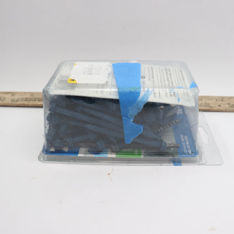 (75-Pk) ITW Hex Washer Head Concrete Anchors Blue 3/16" x 4-1/2" 24330