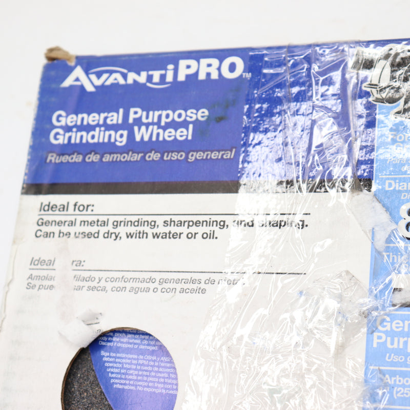 Avanti Pro General Purpose Bench Grinding Wheel 8" X 1" X 1" PBW080100A01F