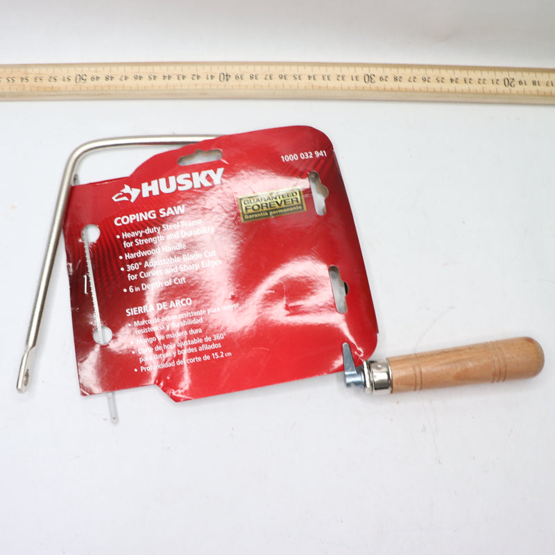 Husky Coping Saw with Wood Handle 6" 12228