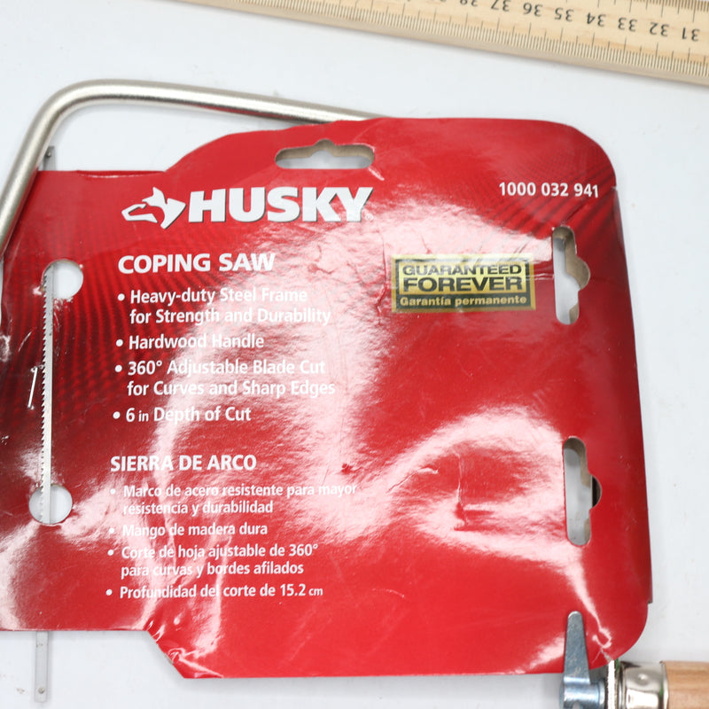 Husky Coping Saw with Wood Handle 6" 12228