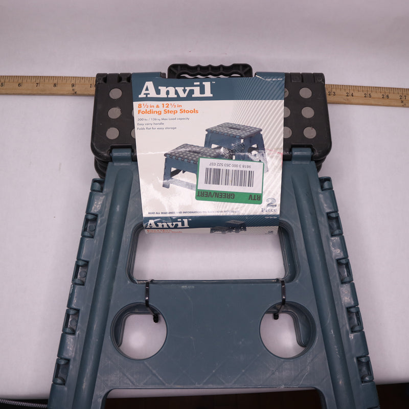 (2-Pk) Anvil Folding Step Stools 8.5" and 12.5" 1007 501 500