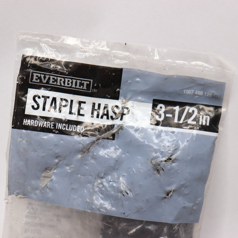 Everbilt Door Staple Safety Hasp Steel Black 3-1/2" 1007 486 126