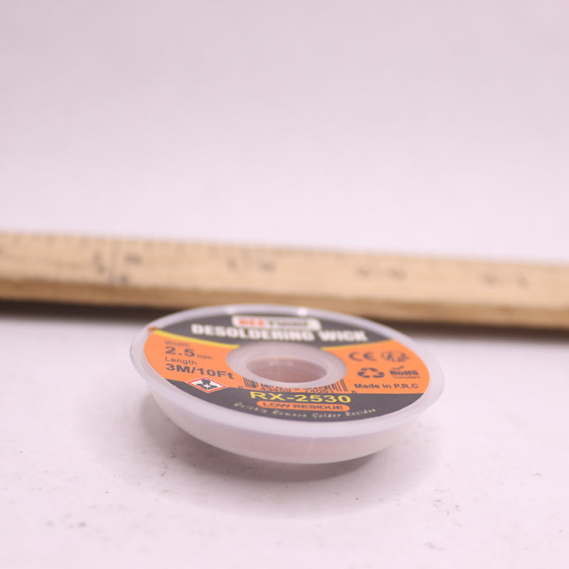 BEEYUIHF Solder Wick Braid with Flux No-Clean Solder Remover2.5mm 3m/10'