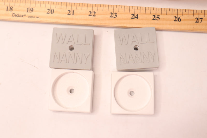 (4-Pk) Wall Nanny Mini Smallest Baby Gate Wall Protector Cup Plastic White