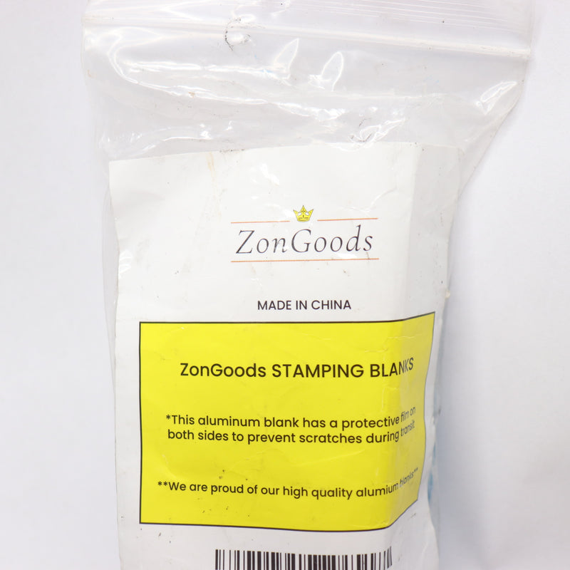 (50-Pk) Zongoods Stamping Blanks Metal Tags with Hole 1-1/2" Round