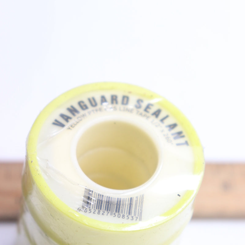 (5-Pk) Vanguard Gas Line Thread Sealant Tape Yellow 1/2" W 260" L