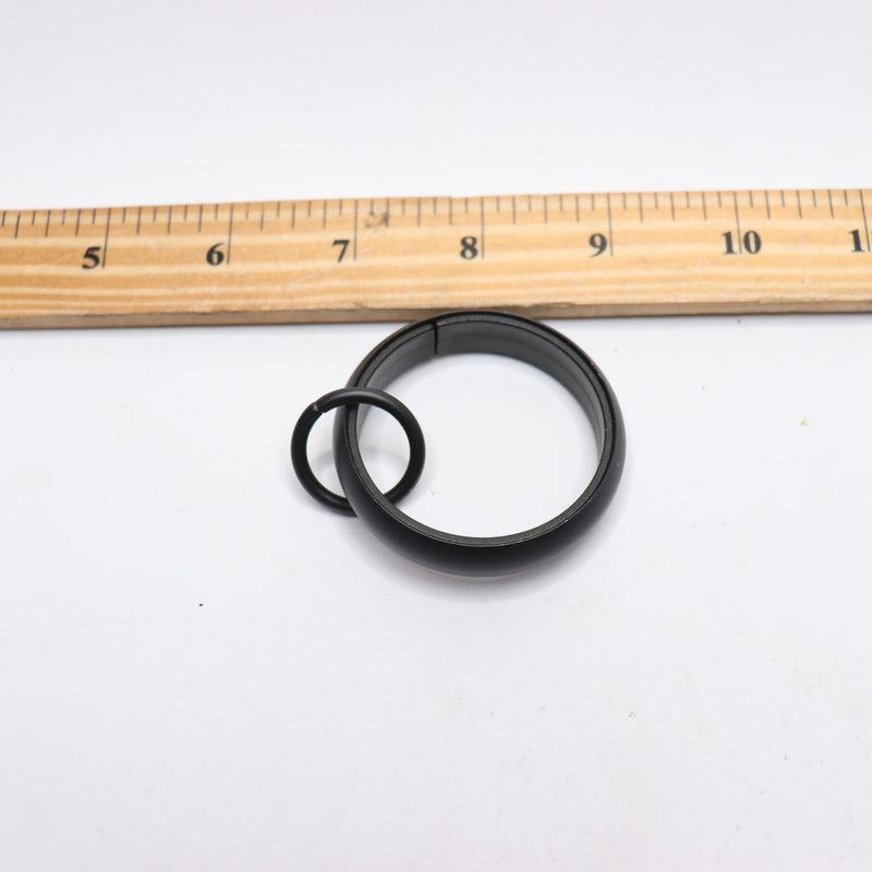 (10-Pk) Pottery Barn Curtain Round Rings Matte Black 1.75" Diameter x 2.5"H
