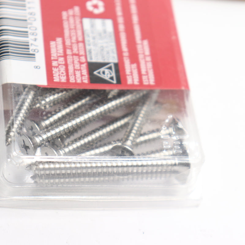 (15-Pk) Everbilt Phillips Flat-Head Sheet Metal Screws