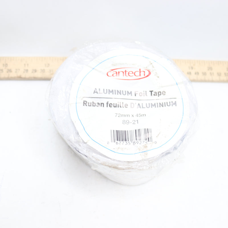 Cantech Aluminum Foil Tape 72mm x 45m - ROLL IS BENT AND A LITTLE RIPPED