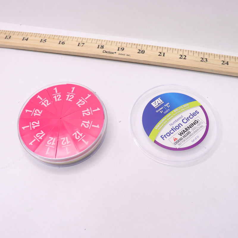 EAI Numbered Education Deluxe Fraction Circles Set 084481-0222