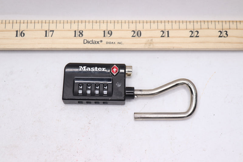 Master Lock Resettable Combination Luggage Lock Steel Black 1002789182