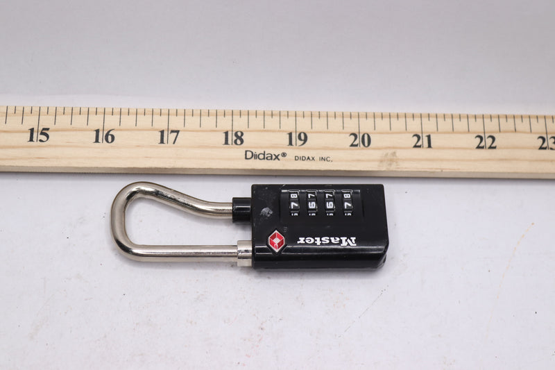 Master Lock Resettable Combination Luggage Lock Steel Black 1002789182