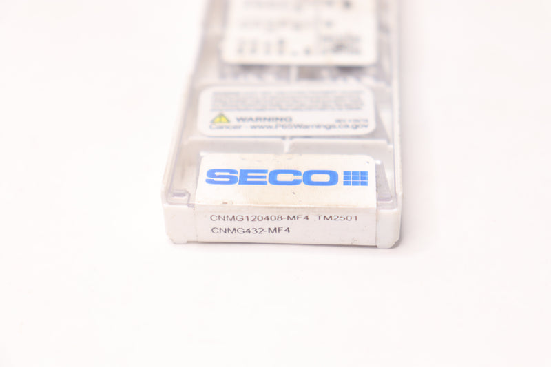 (10-Pk) Seco Turning Inserts Carbide CNMG120408-MF4 TM2501