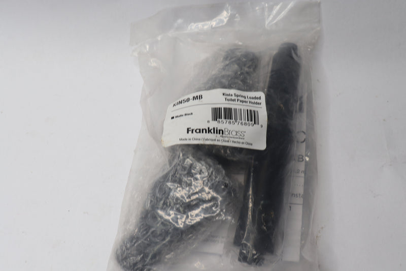 Franklin Brass Kinla Wall Mounted Spring Bar Toilet Paper Holder Black KIN50-MB