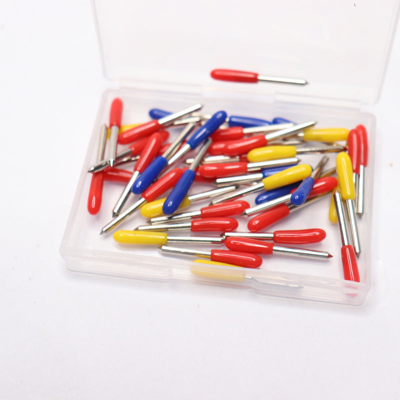 (50-Pk) Roland Carving Replacement Cutters Lettering Tool Case Deep Point