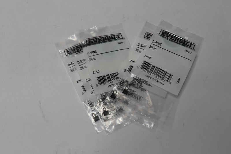 (5-Pk) Everbilt D-Ring Zinc-Plated 3/4" 766 617