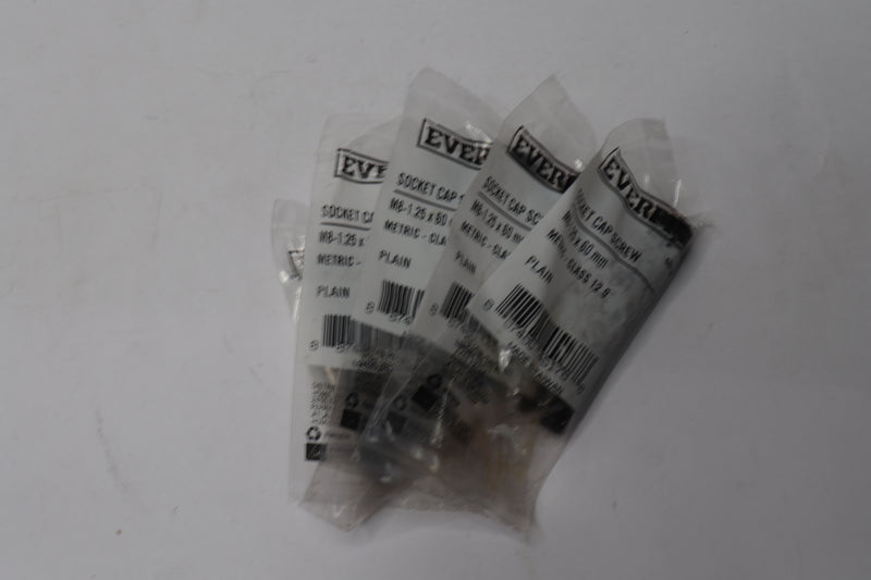 (5-Pk) Everbilt Plain Metric Socket Head Cap Screw M8-1.25 X 60mm  528 290