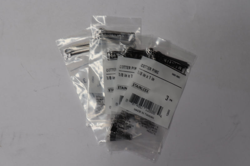 (15-Pk) Everbilt Cotter Pins Stainless Steel 1/8" x 1" 560 682