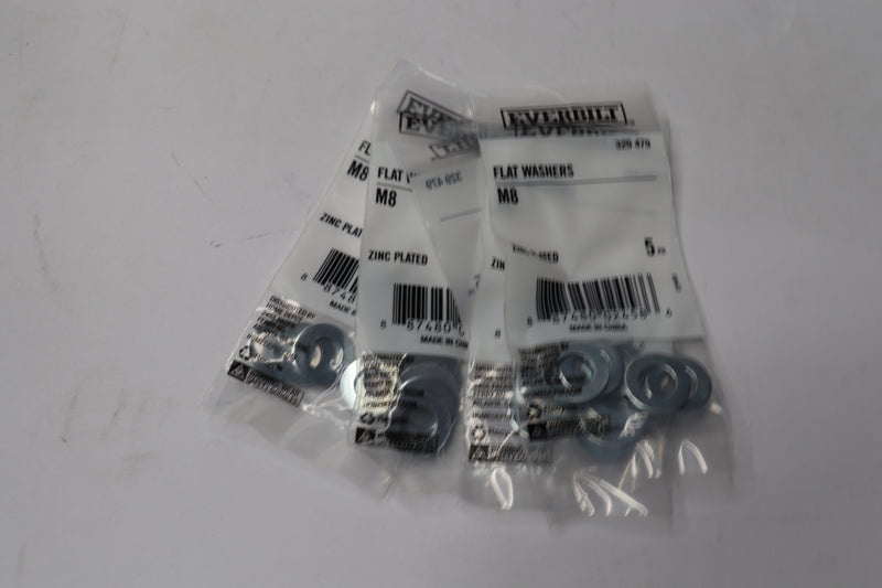 (25-Pk) Everbilt Metric Flat Washers Zinc-Plated M8 329 479