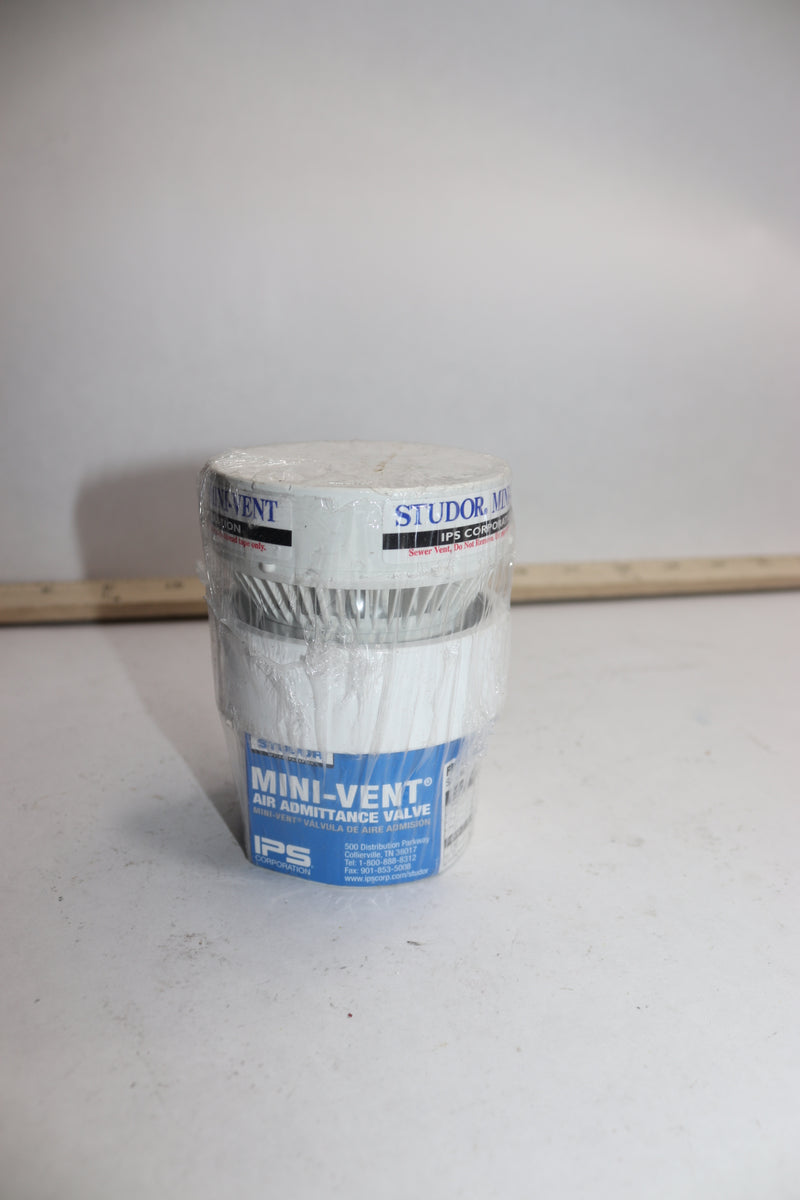 Studor Mini-Vent Air Admittance Valve w/ ABS Adapter White 1-1/2" or 2" 20340