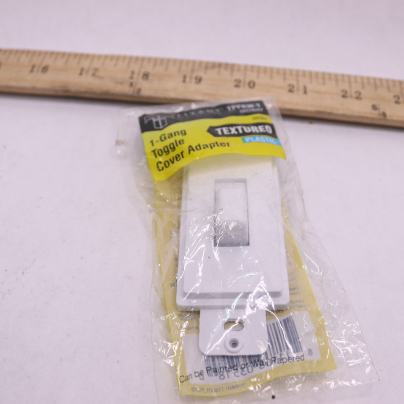 Titan3 Toggle Adapter Plate Plastic White 1-Gang TPPAW-T