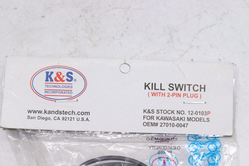 K&S Technologies Push Button Kill Switch Black 12-0103P